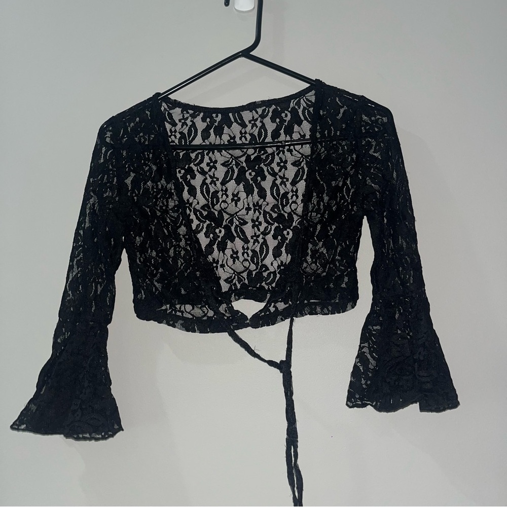 Black Lace Women Top